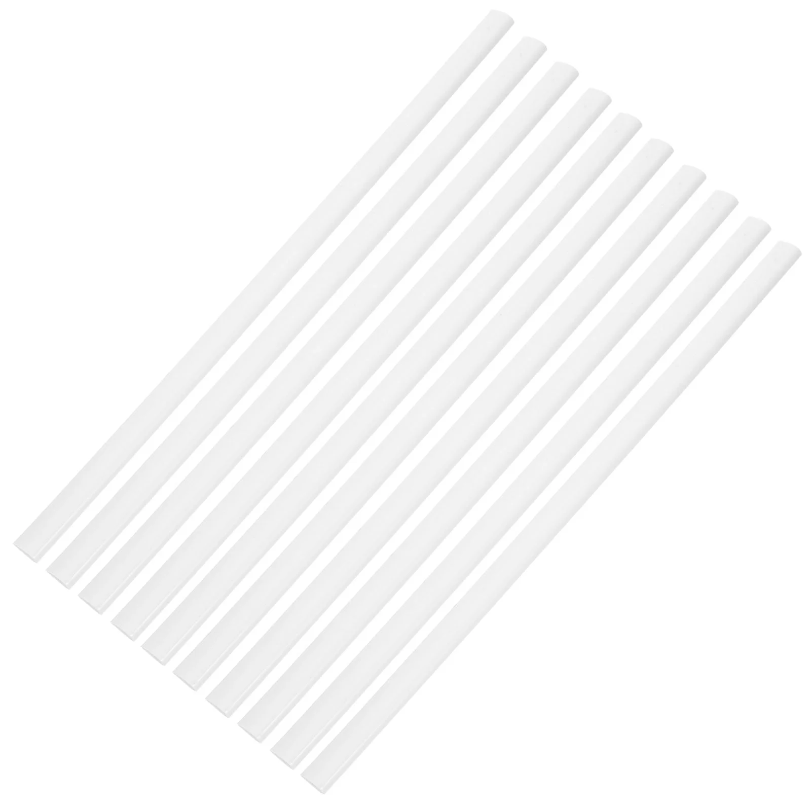 10 Pcs Slides Folder Plastic Bookbinding Clips Books Trolley Binder Materials Pull Rod White Spine Bars