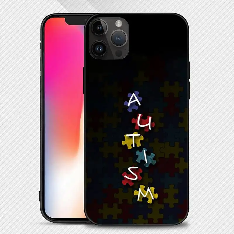 Autism Awareness Phone Case For iphone 14 13 12 11 Pro Max Mini X 7 8 Soft Case