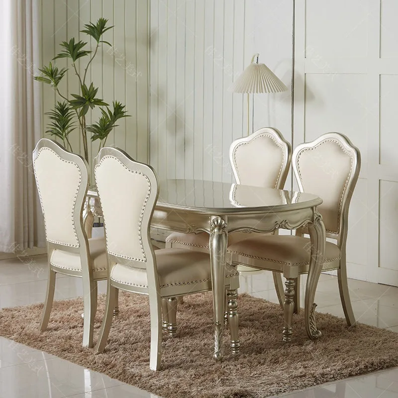 Wooden Vintage Dining Table Gold Decorations Luxury Living Room Dining Table Kitchen Marble Nordic Mesa Comedor Furniture Table
