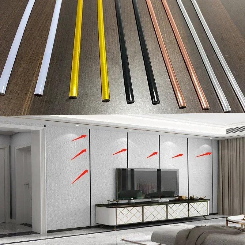 

8mm Wall Stickers Wallpaper Edge Strips Wide Corner Self-adhesive Beautiful Decoration Flattened Acoustic Seam Panels Stickers