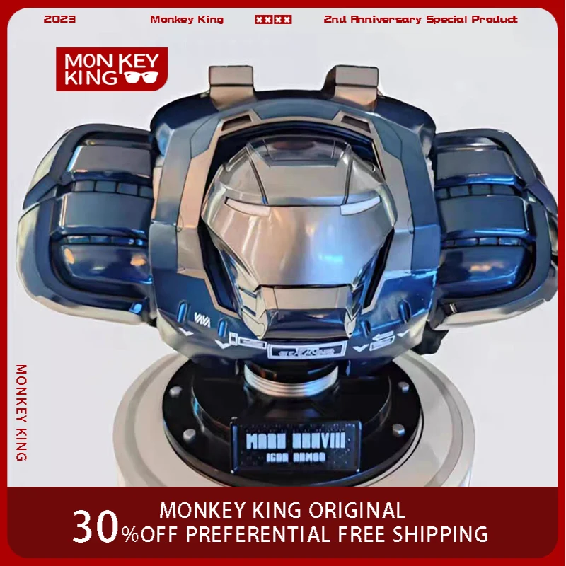 

52 см фигурка Железного человека MK38, статуя половины тела, светящаяся модель аниме, высококачественное украшение для рабочего стола из смолы, детские игрушки, подарки