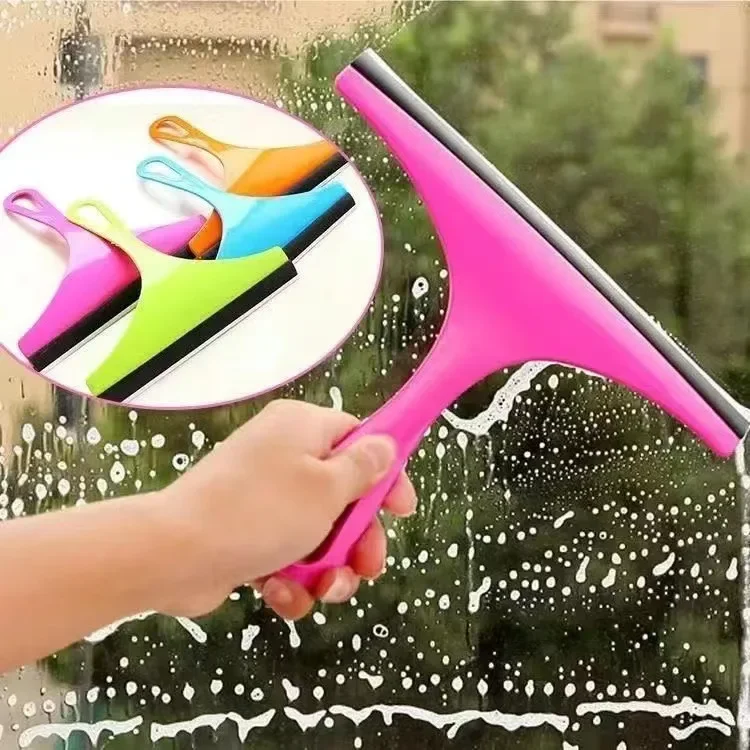 Window Cleaning Scraper Silicone Scraper for Windows Washing and Glass Water Wiper Kitchen Sink Squeegee Brushes Shower Cleaners