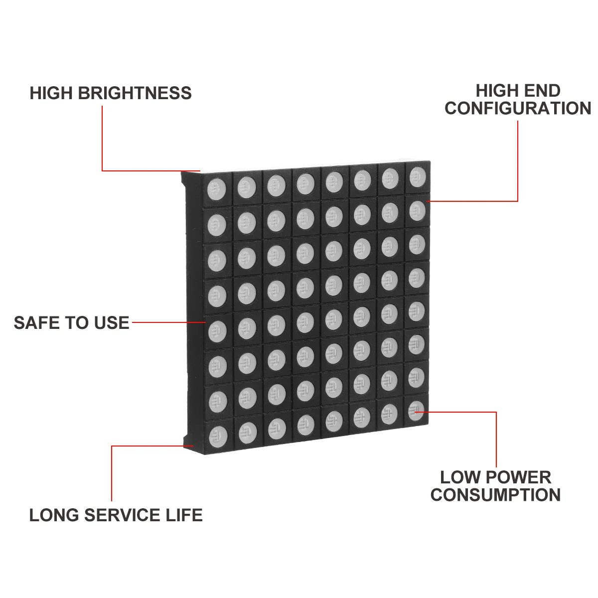 

2pcs 8x8 RGB LED Matrix Module Common Anode 5mm Clear Module Breadboard Microcontroller Bright Display Panel