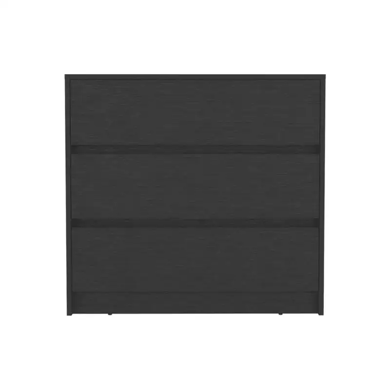 طقم غرفة نوم مكون من قطعتين، خزانة ملابس وذراع، لمسة نهائية سوداء، حل تخزين أنيق لغرفة النوم