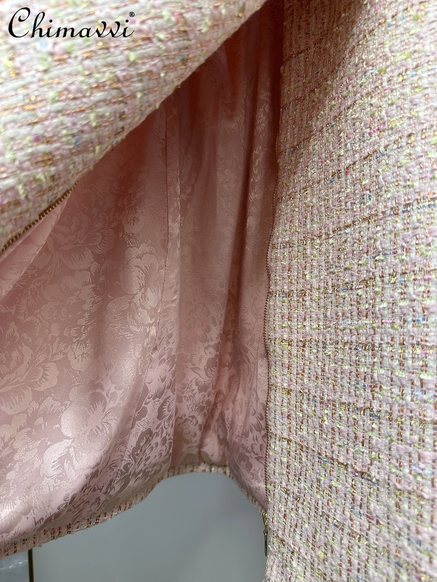 秋冬新作 レディース 高級ツイードスーツカラー 長袖コート ファッション 通勤 スリムフィット エレガント ミドル丈ジャケットトップ