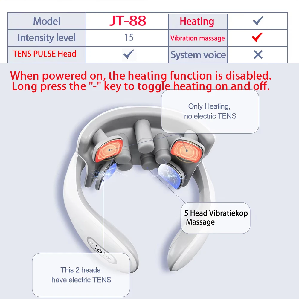TENS Pulse Back Neck Massage 4 Models Electric Smart Shoulder Cervical Massager Muscle Beating Skin Care Tool