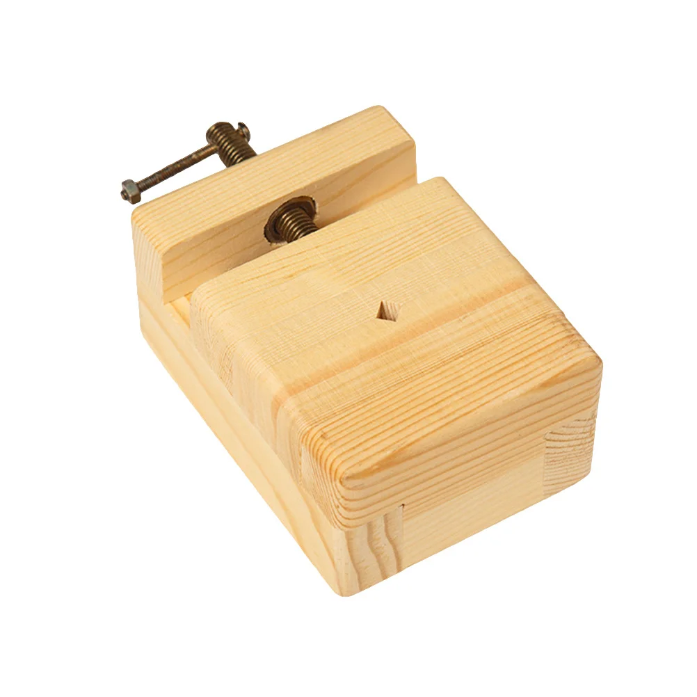 Massivholz-Schnitzerei-Halter, 9,5 x 6,5 x 4,5 cm, für Steinstempel, Handwerk, Gravurwerkzeug, Handwerk, Holzbearbeitung, Dichtungsbefestigungsausrüstung