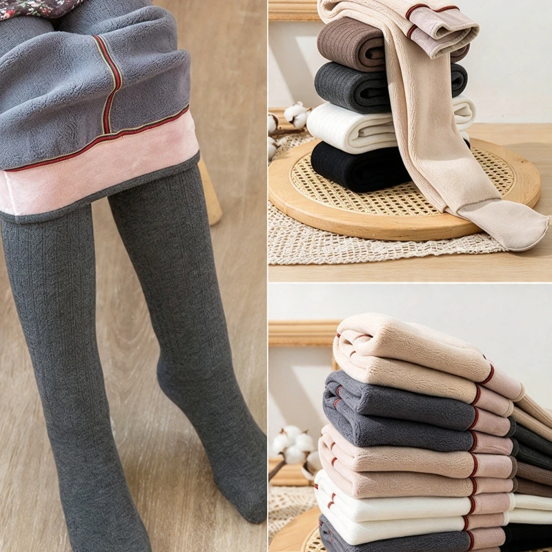New Winter Plus Velvet Thick Warm Cotton Pantyhose baby Children Twist Pants Polar Fleece Lining Leggings for Kids Girl Trousers