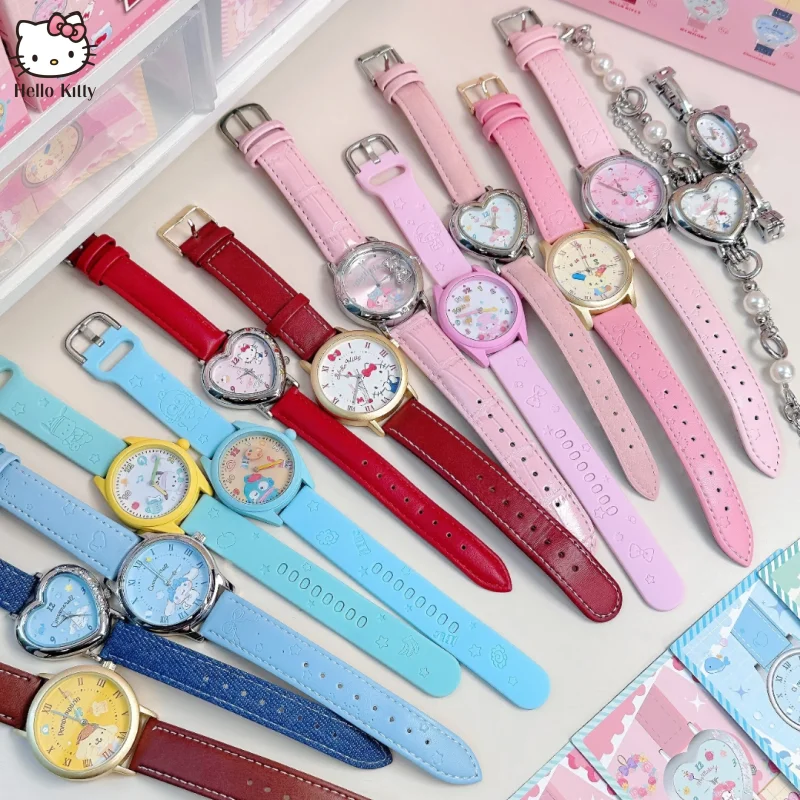 

New Original Sanrio My Room Series Watch Blind Box Hello Kitty My Melody Wristwatch Decorative Collectible Figure Gift For Girls