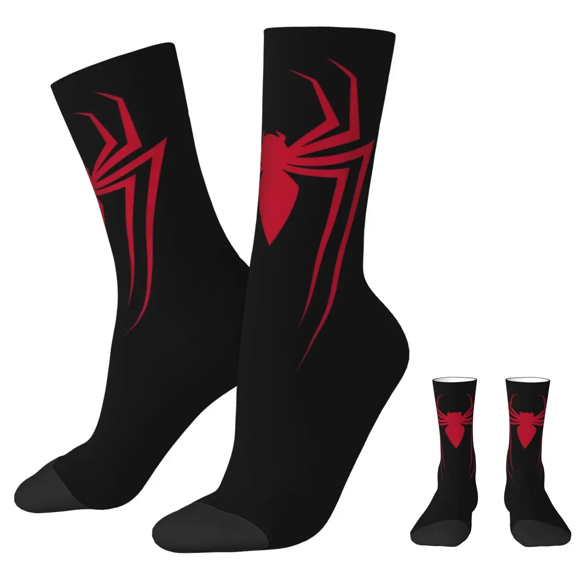 Spider-Man Red Spider Sock New Men\'s Socks Casual Polyester Vintage Comic Icon Skateboard Women Spring Autumn Winter