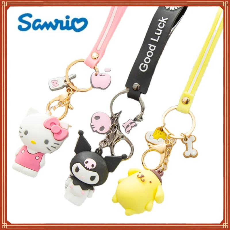 

Брелок-подвеска Sanrio Anime из ПВХ-резины: My Melody, BAD BADTZ-MARU, Kuromi, Cinnamoroll, Hello Kitty – для женских сумок, детский подарок