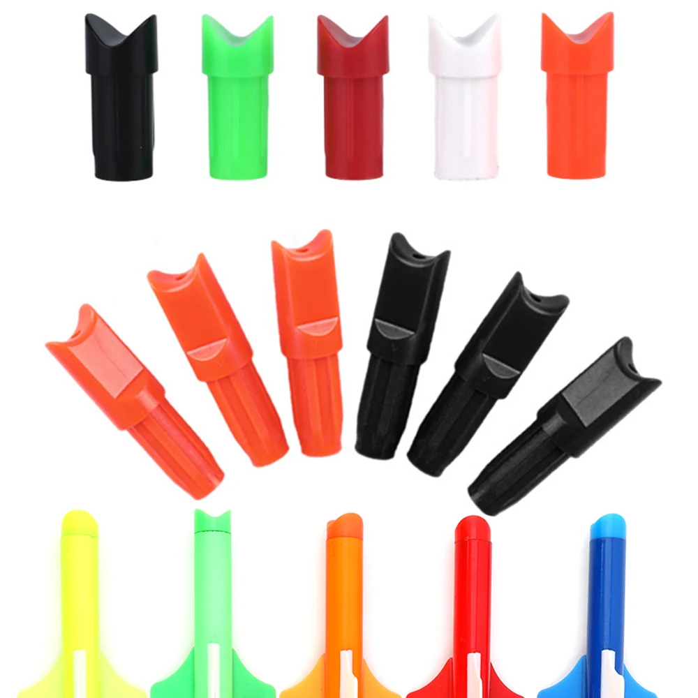 

50pcs Half Moon Crossbow Arrow Nocks ID6.2/7.2mm Plastic Tails Archery Arrows Shaft Hunting Shooting Accessories