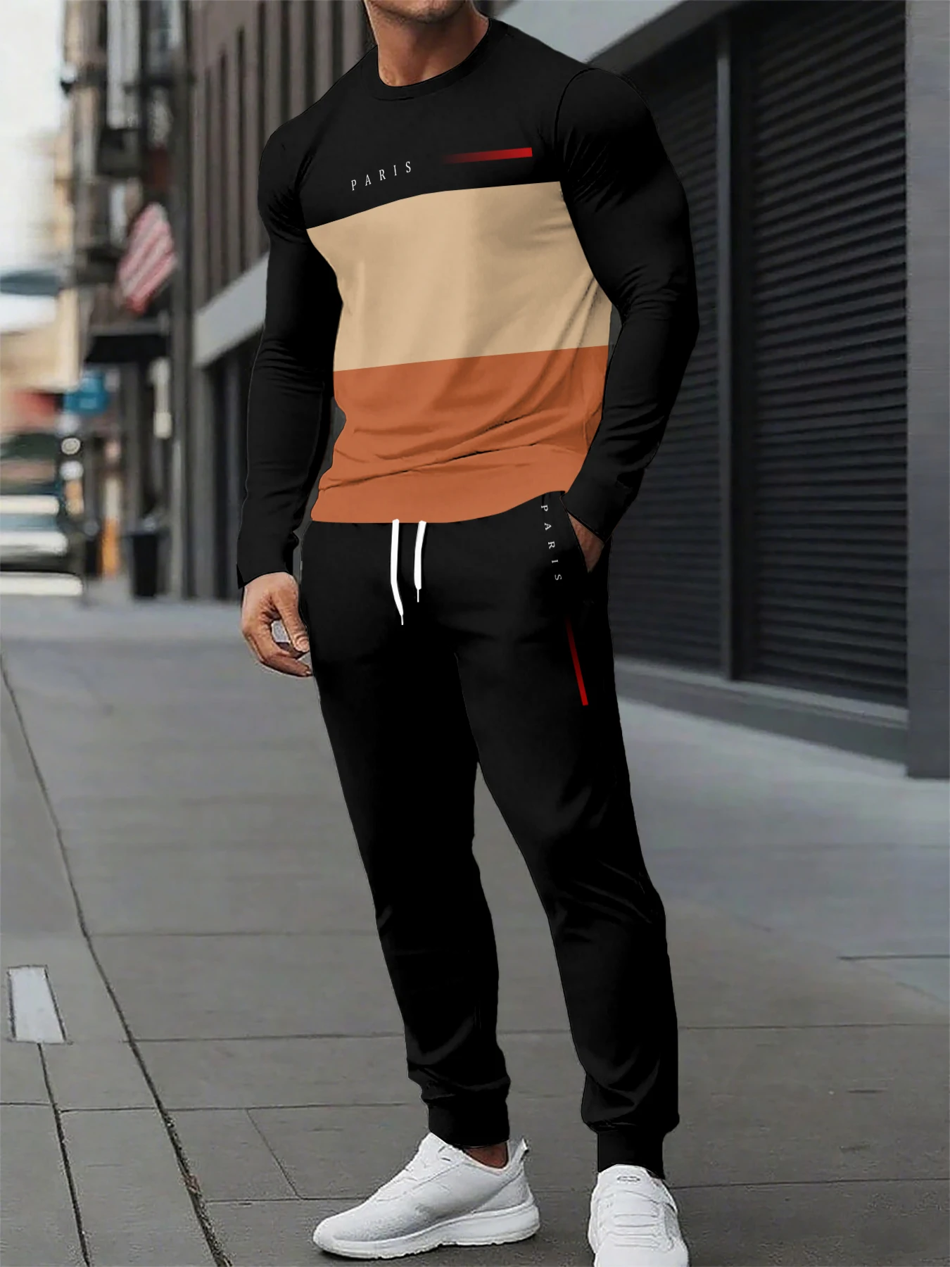 

Autumn Winter Two Piece Set for men Drawstring Women's Tracksuit tshirt Suit Quality Comfortable Casual Pullover Fashion Suits﻿﻿