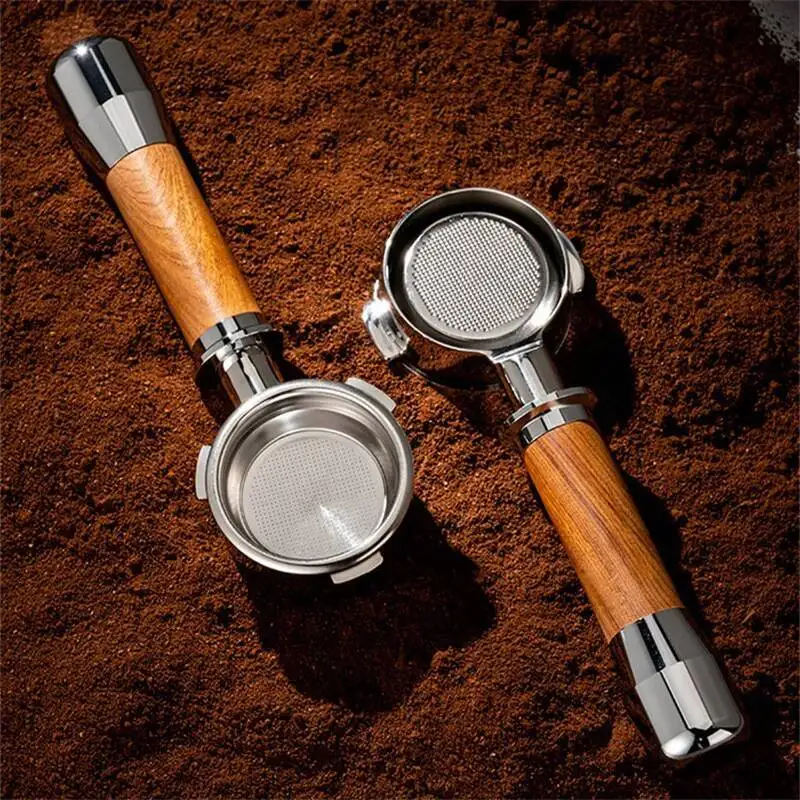 Stainless Steel Bottomless Portafilter With 2Cup Basket 51mm 3ear For Delonghi EC680 EC685 58mm 2ear For E61 3ear For Barsetto