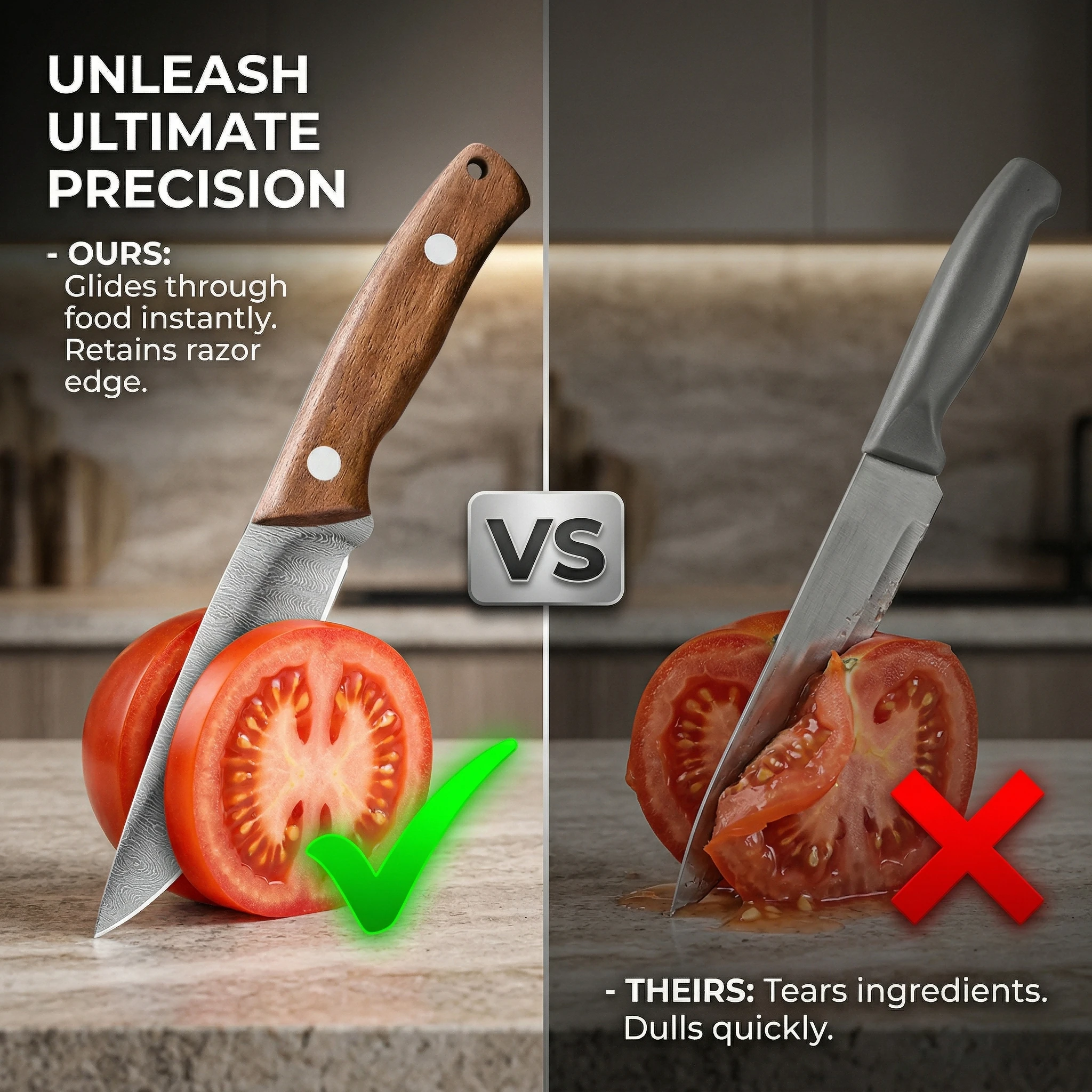 Convenient Kitchen Knife,Paring Knife for Fruit 、Vegetable&Meat Slicing-Multipurpose Stainless Steel Utility Knife with Sheath