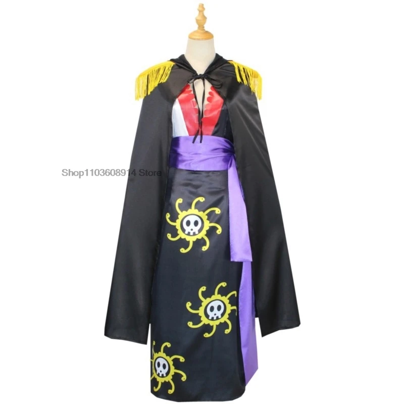 

Anime Boa Hancock Cosplay Costume Tops Skirt Accessories Suit Oka Shichibukai Female Emperor Role Play Cheongsam Halloween