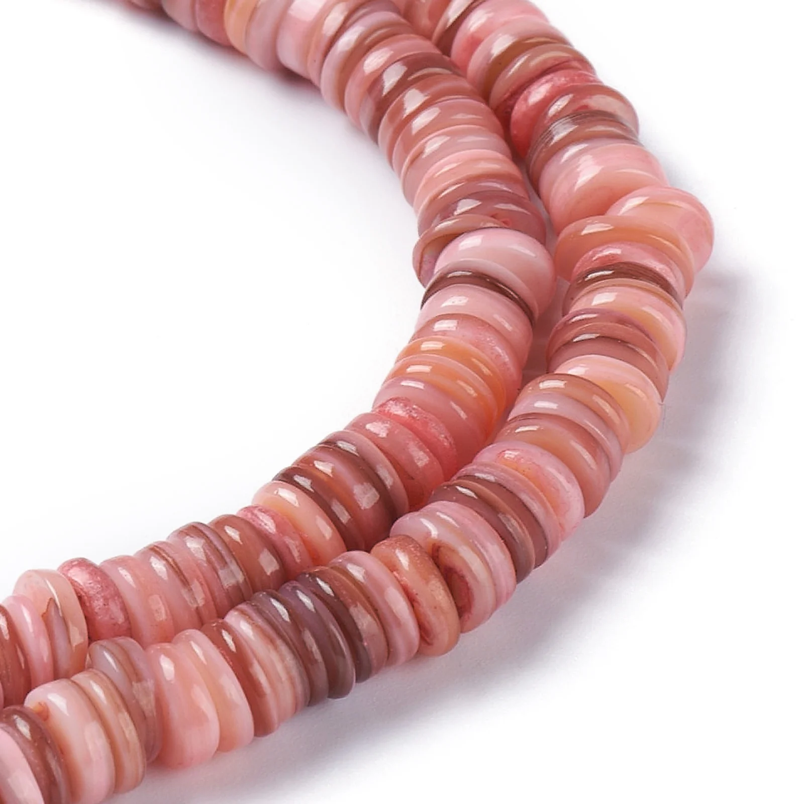 210pcs/strand Natural Freshwater Shell Beads Dyed Disc Beads For Summery Fashion Necklace Bracelet Jewelry Making Accessories