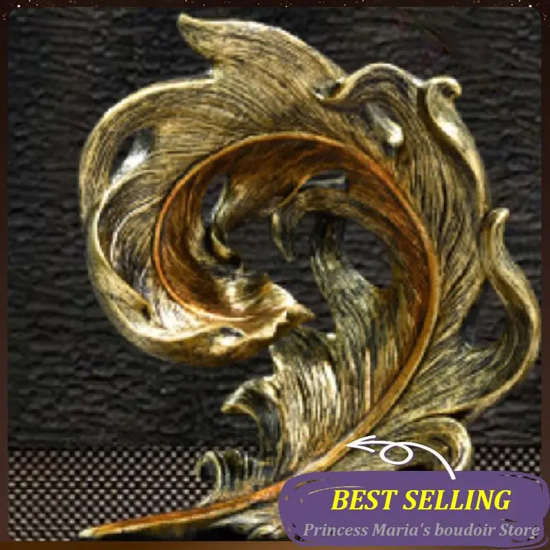 

AB30-Modern Luxury Living Room Decor Resin Feather Sculptures Figurines Home Decor Desk Statue Crafts Ornament Business Gift