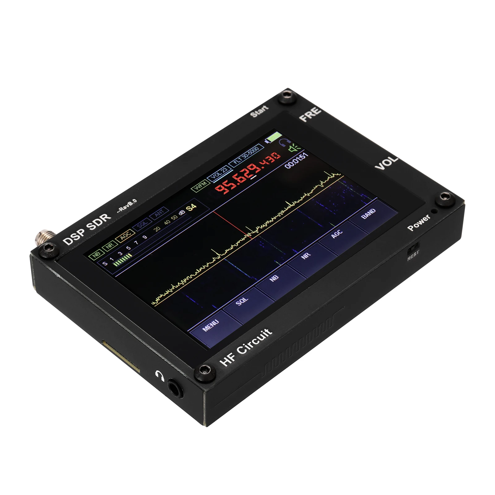 New 50K-2GHz Malachite SDR Radio Malahiteam DSP SDR HAM Receiver + LCD + Battery