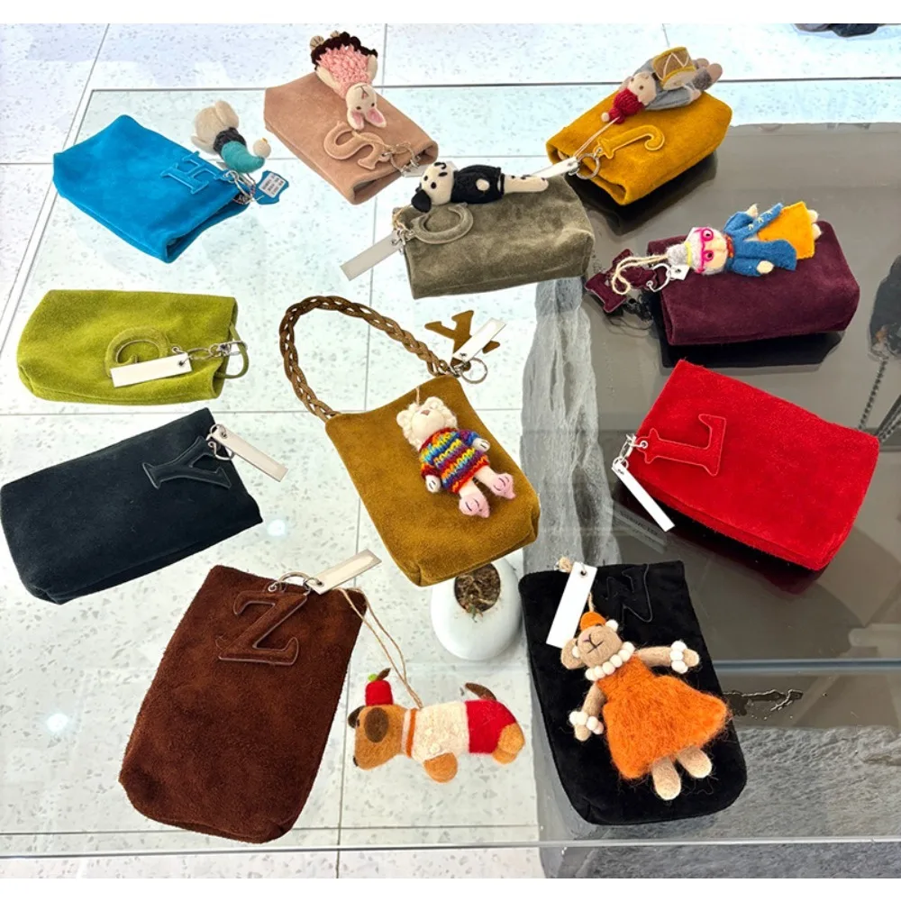 

Leather Mobile Phone New First-layer Cowhide Velvet Messenger Mini Small Bag, Change Key Storage Bag. Stylish Simple Premium