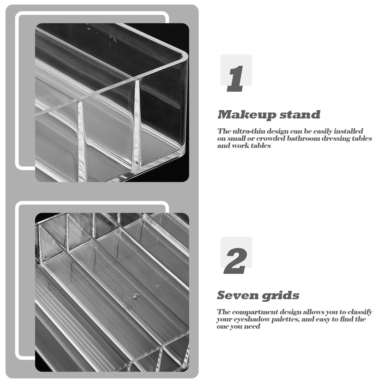 Acryl Transparante Oogschaduw Organizer Multi Layer Duurzame Make-up Organizer Stand Vanity Storage Holder