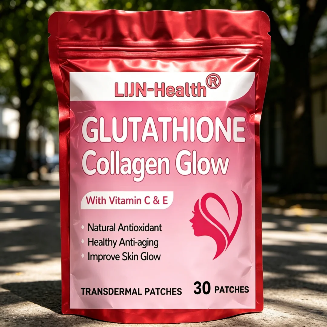30 Patches Glutathione Collagen Transdermal Patches with Vitamin C, E for Women, Skin Care, Anti-Aging