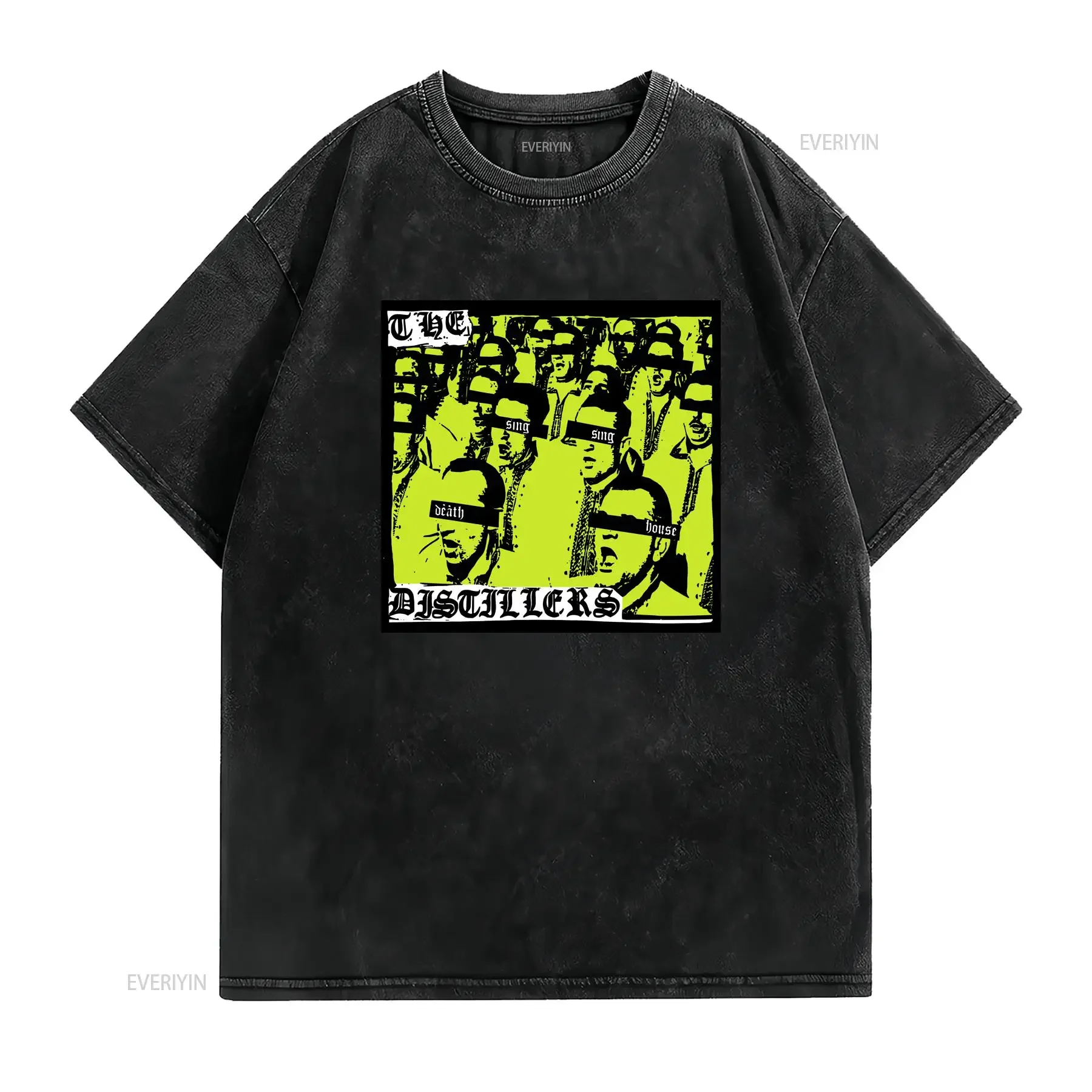 NWT The Distillers Sing Death House American Black Mens T shirt size S 5XL vintage Washed Stylish fashion homme Soft Slightly