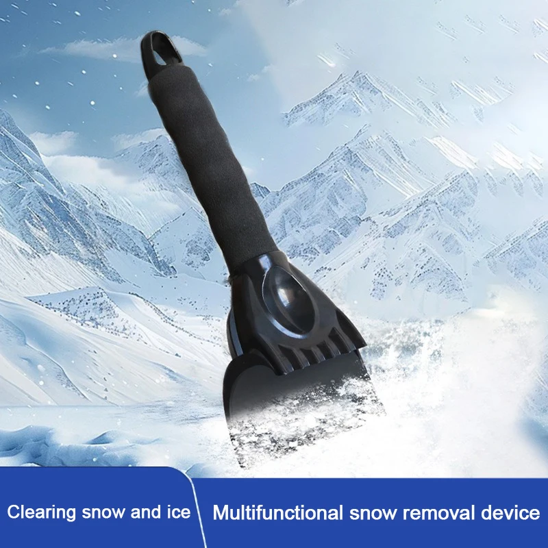 Thermal Arm Warmers Winter Multifunctional Snow Removal Device Rubbing Board Vehicle Ice Scraper Waterproof Gloves Black Shovel