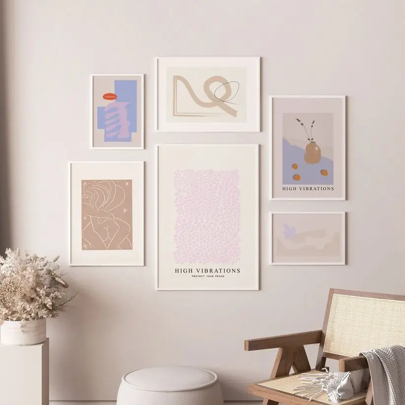 مجردة خطوط الرسم البياني الهندسي رجل امرأة الرسم على لوحات القماش الجدارية الشمال الملصقات وطباعة جدار صور لغرفة المعيشة ديكور #2