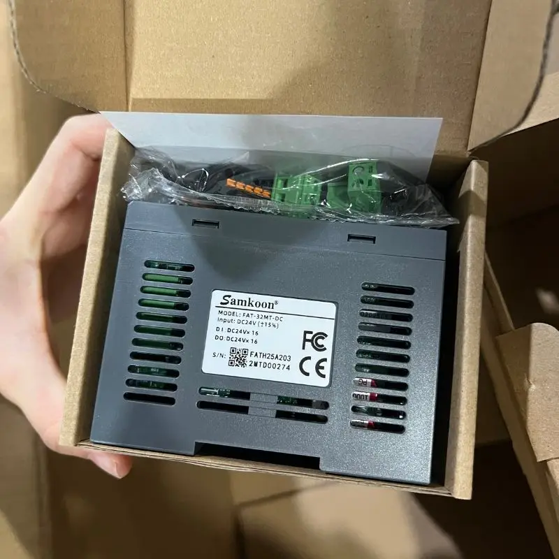 Samkoon Programmable Logic Controller 16DI 16DO Transistor Output 2 RS485 Ports DC24V 4 Pulse Outputs PLC