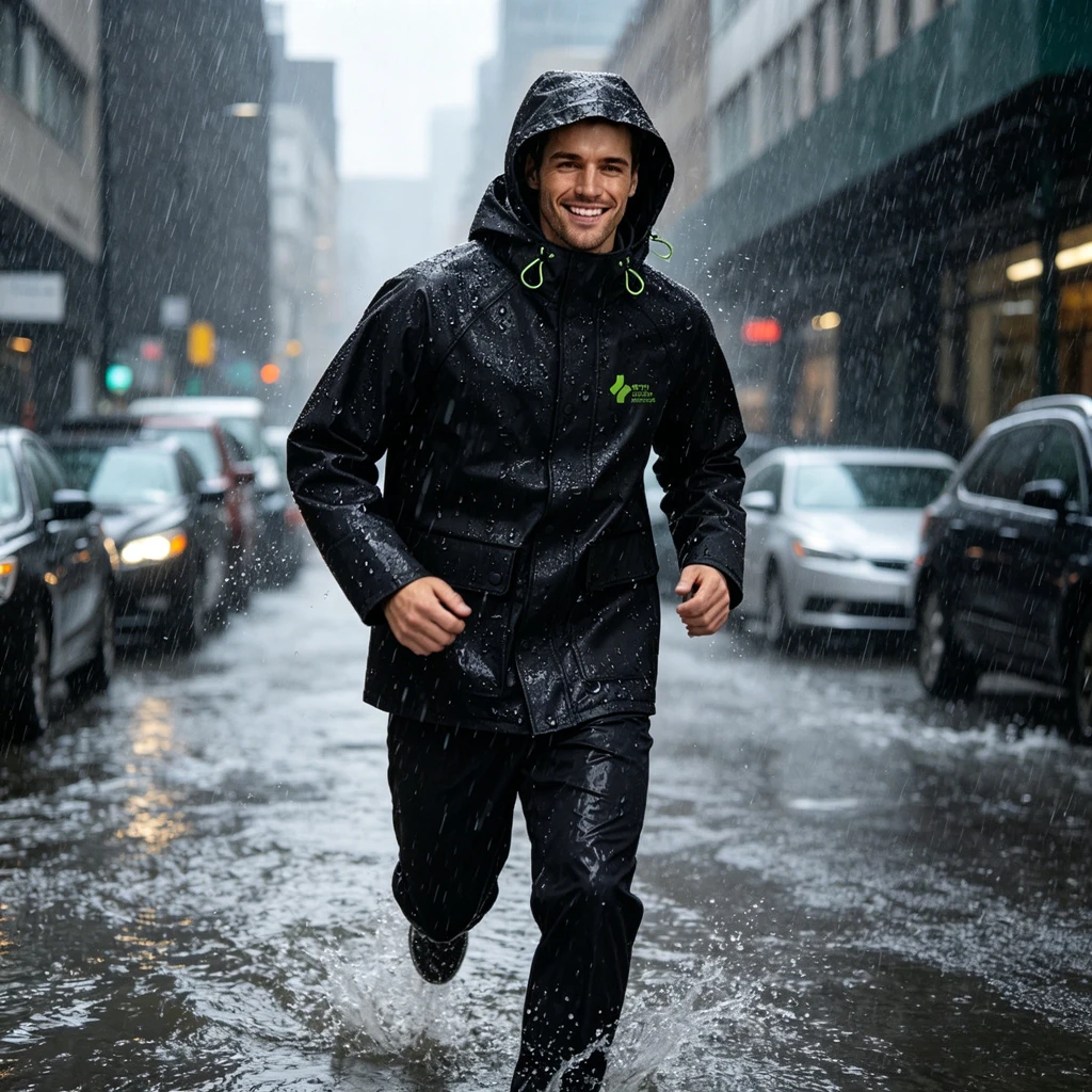 

Eco-friendly Hiking Fishing Raincoat Rain Pants Full Body Set Rainstorm-proof Outdoor Riding Split Poncho Raincoat Unisex