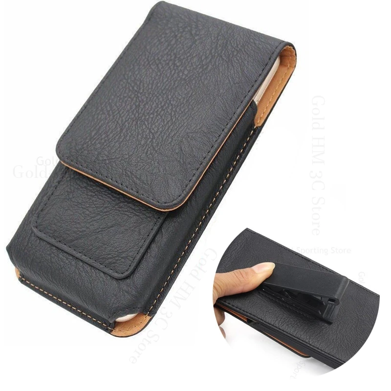 

For Motorola G86 G15 Power 360° Rotatable Belt Clip Leather Waist Bag Pouch For Moto G56 G05 G75 G55 G35 G45 G64 G85 Phone Case