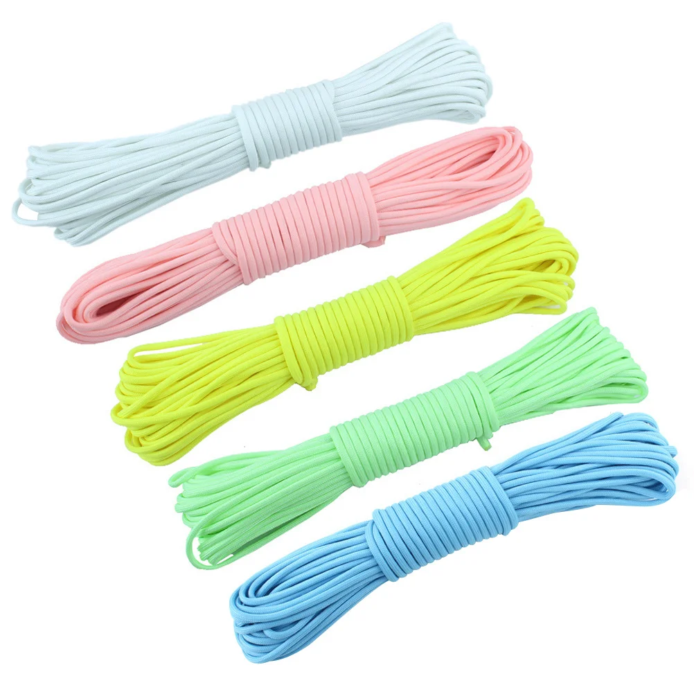 5Pcs Luminous Umbrella Ropes 1 Meter Night Nine-Core Reflective Outdoor Survival Gear Safety Outdoor Umbrella Ropes