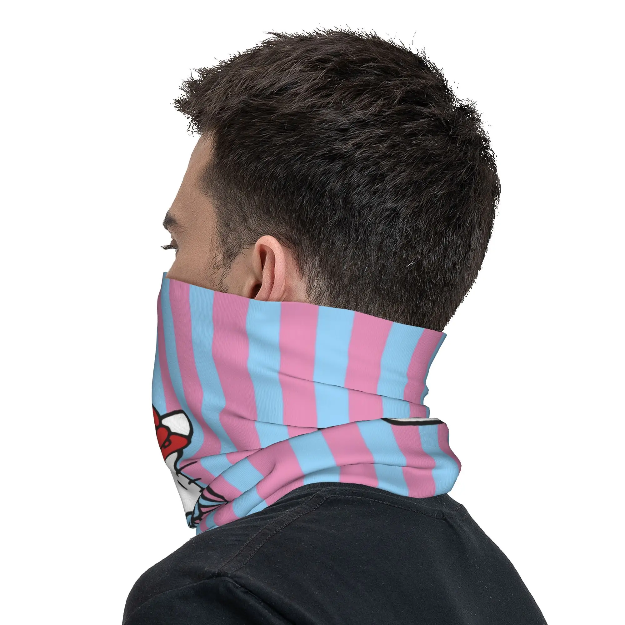 Bufanda personalizada de la bandana del invierno de la protección UV de los hombres de las mujeres de la polaina del cuello del anime de Hello Kitty para el esquí