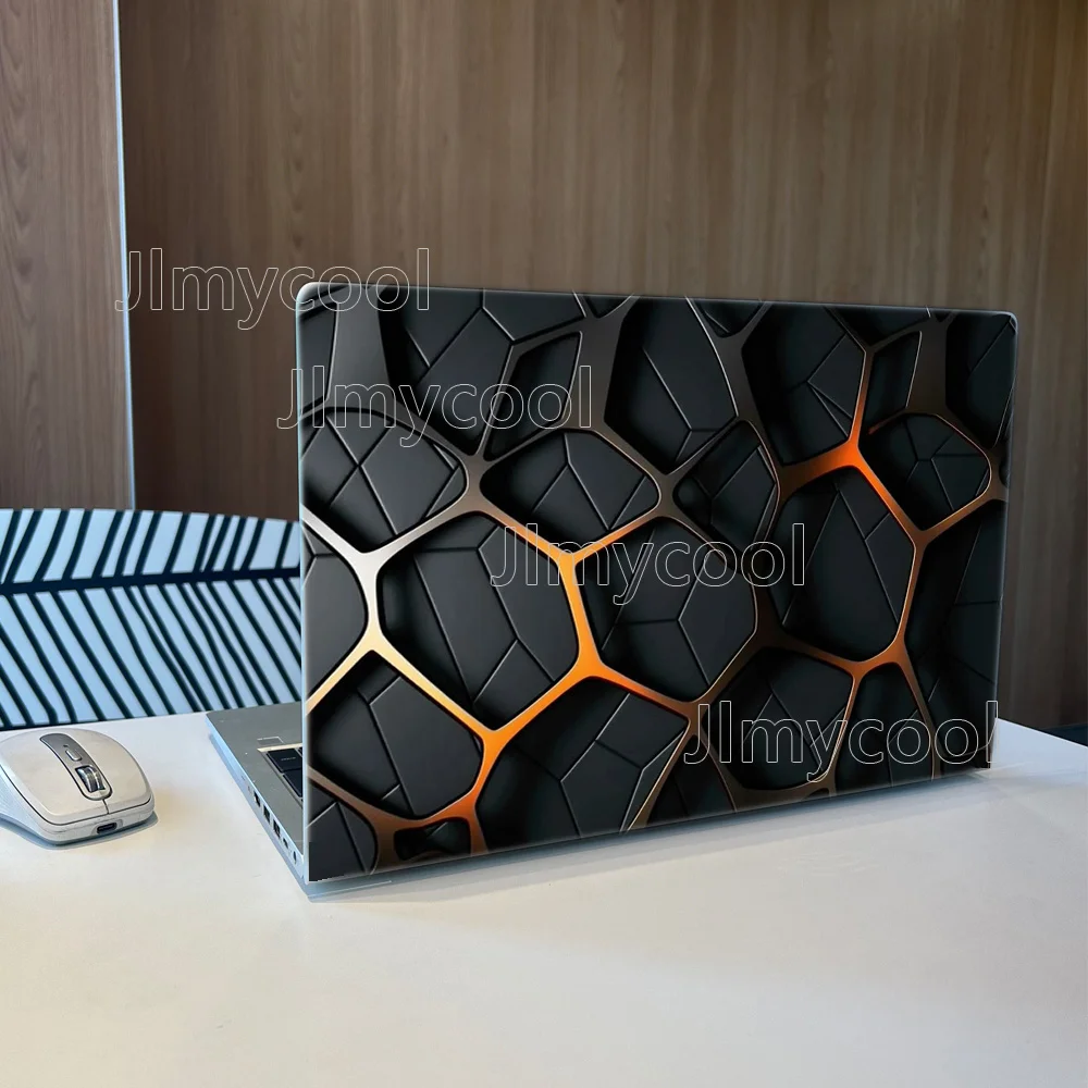 2Pieces Technology Honeycomb Hole Vinyl Laptop Sticker Self-adhesive Case for HP Lenovo Apple ASUS Easy To Install Waterproof