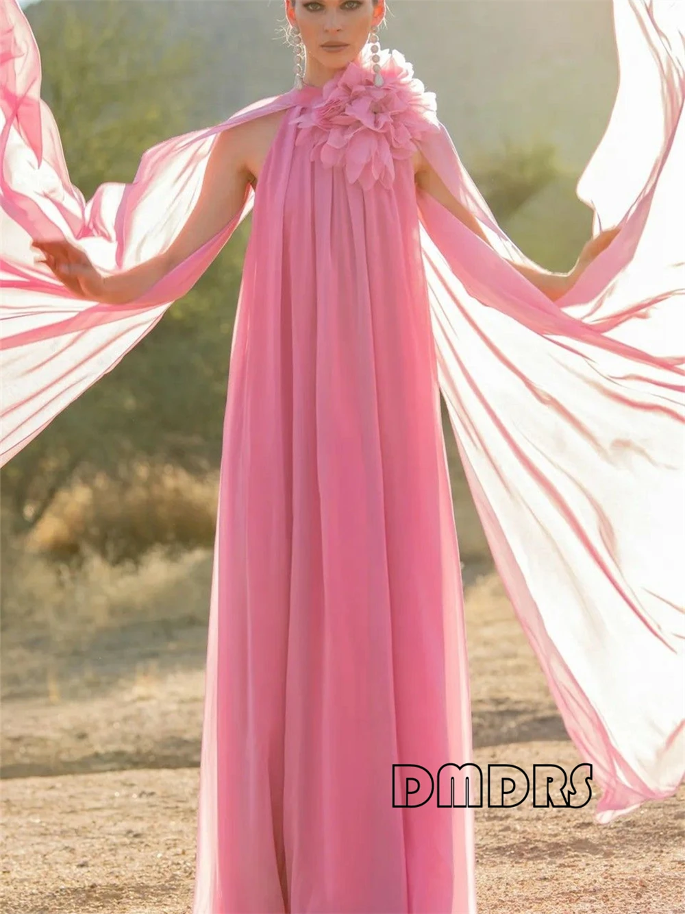 

Semi-Formal Dresses for Women 2025 New Designer Flowy Chiffon Party Dresses, Beach Long Wedding Party Gowns Birthday Prom