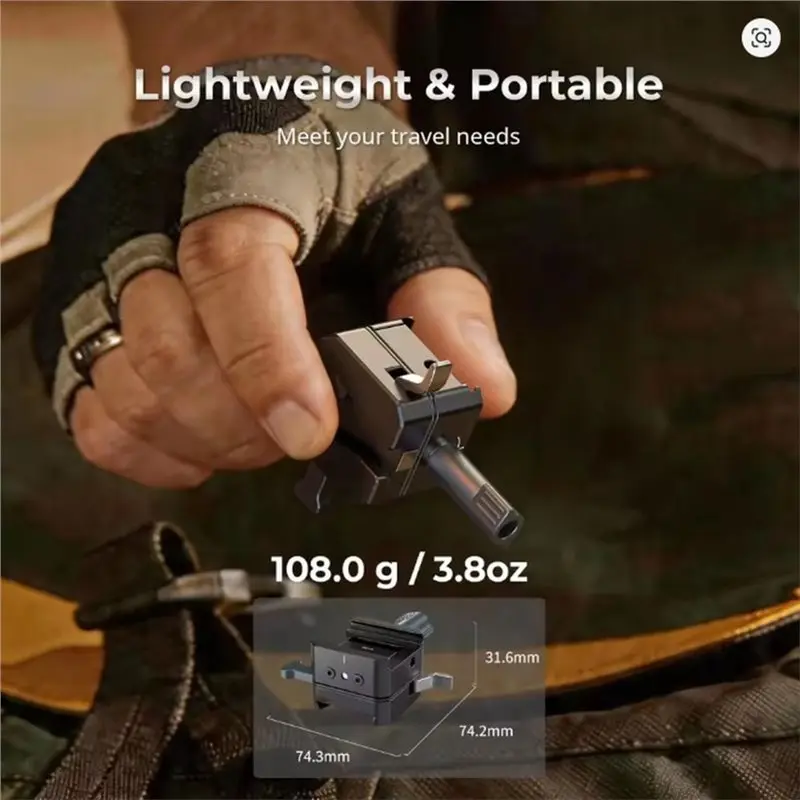 V-Mount Battery Mount Plate Kit V-Lock Design For Arca-Swiss Plate/NATO Rail Rotatable Unobstructed Camera Operation Support-Y44