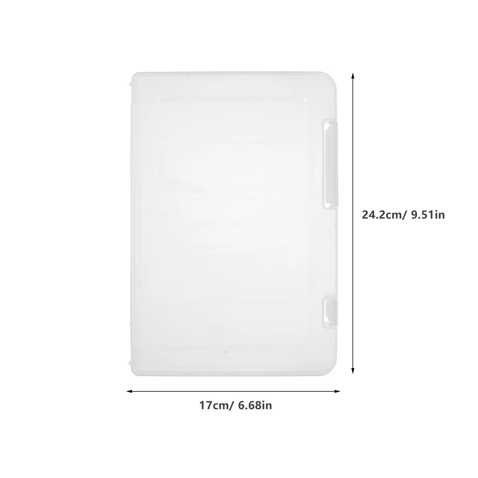 4 قطعة صندوق ملفات A5 شفاف حافظة رفيعة للتخزين من البلاستيك الشفاف مع غطاء للمستندات والصور والمجلات حافظة مشروع محمولة #4