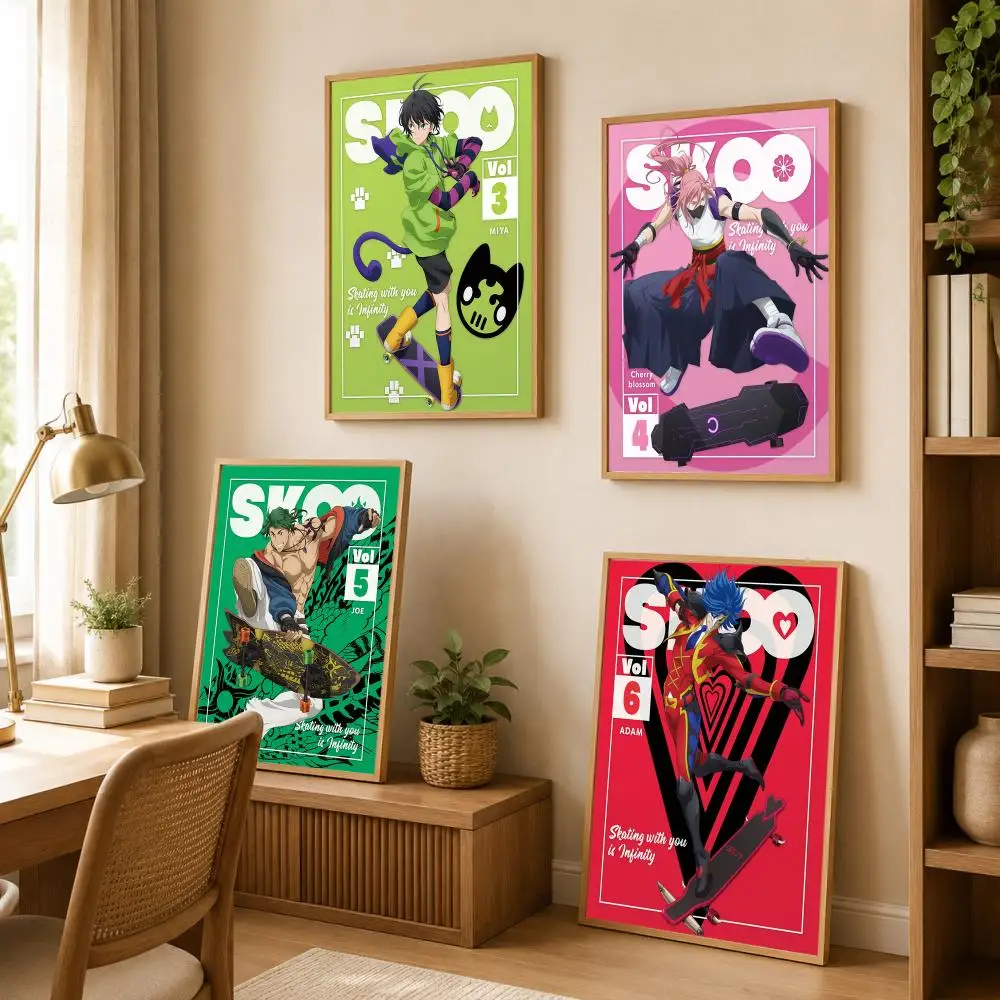 S-Sk8 The Infinity Poster Stickers HD Painting Self-Adhesive Art for Bedroom Living Room Home Decor Wall Decals Gift