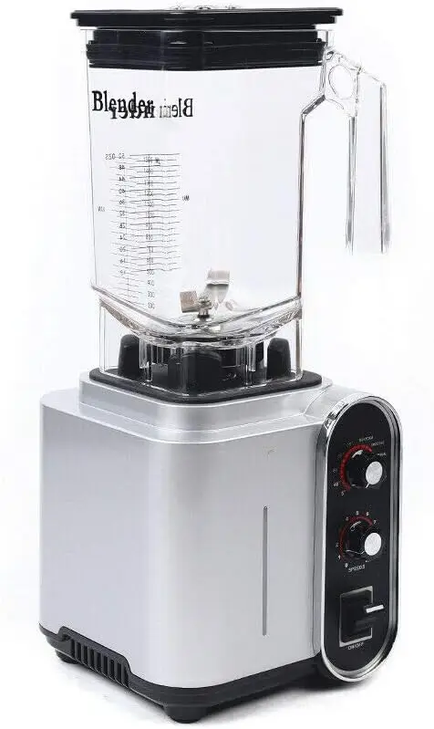 เครื่องปั่นกันเสียง,110V 2200W 1.5L Commercial น้ําผลไม้ Smoothie Maker พร้อม SHIELD Quiet Sound Enclosure สําหรับ Puree,ICE Crush,