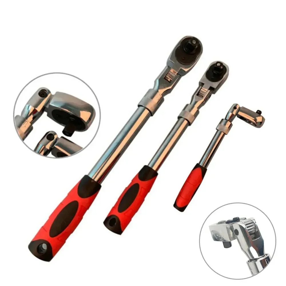 72 Teeth Telescopic Ratchet Spanner 1/4 3/8 1/2 Two-Way Socket Head Torque Wrench Repair Tool Set Multifunctional Hand Tool