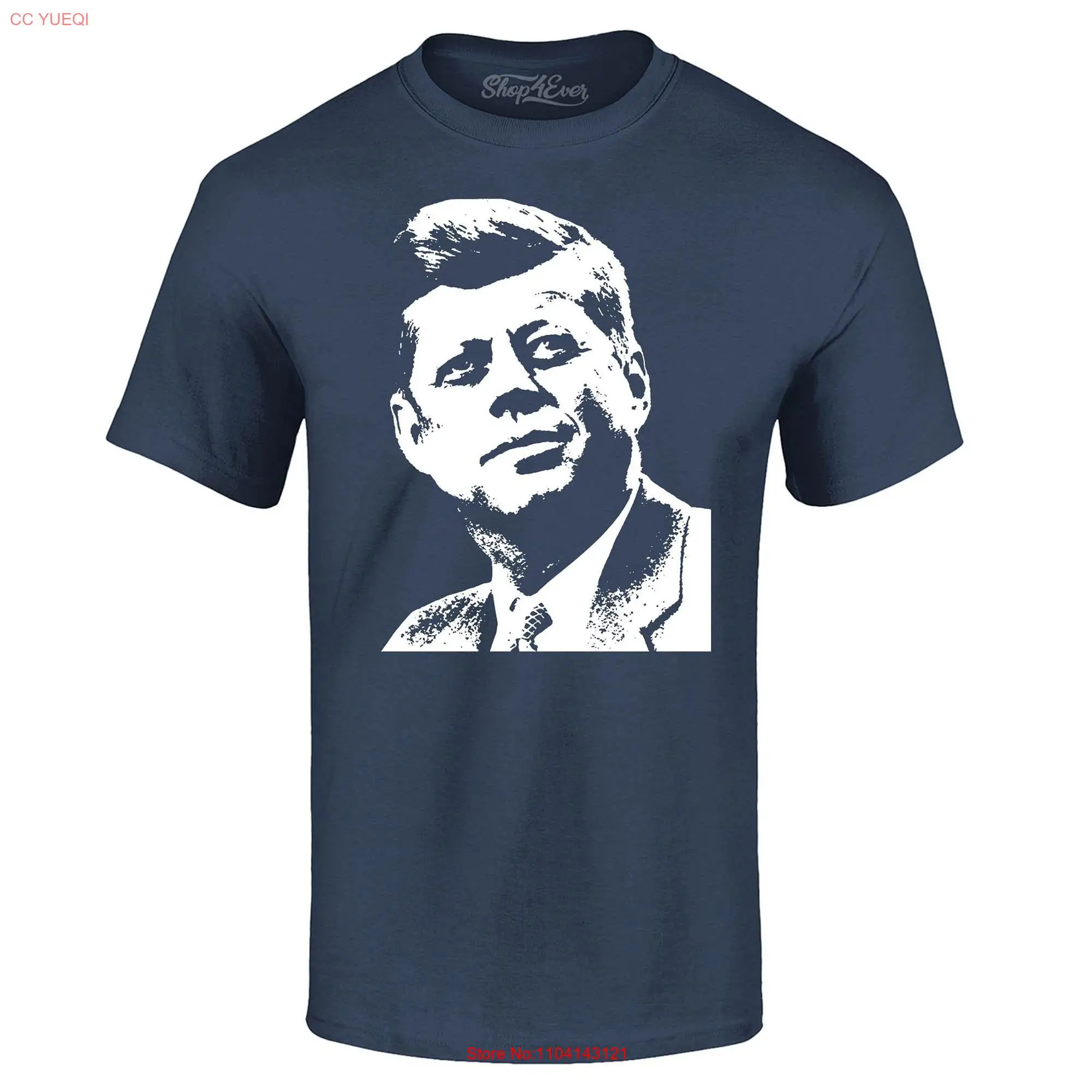 تي شيرت جون إف كينيدي JFK بأكمام طويلة أو قصيرة
