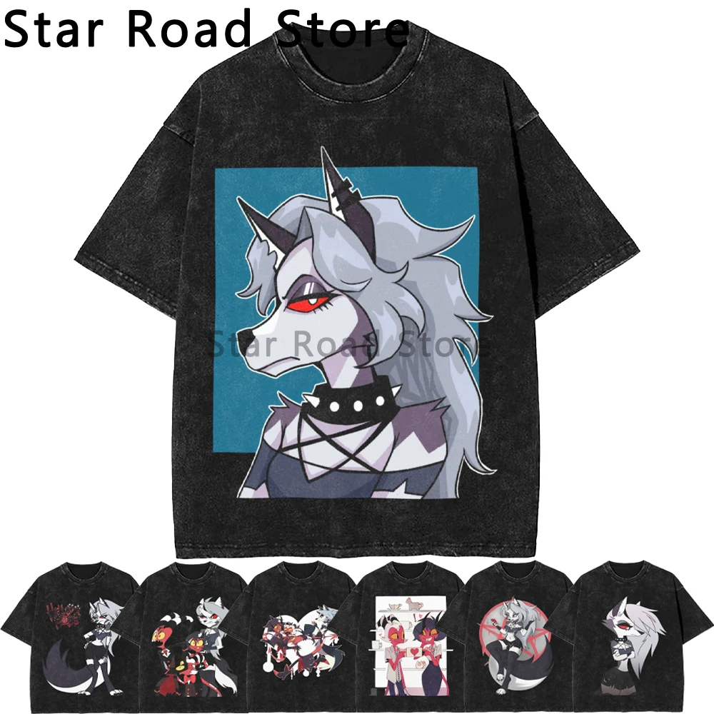 Helluva Loona T Shirts Streetwear Hip Hop Retro T-Shirt Tee Shirt for Men Women Retro High Quality Short Sleeve Oversize Graphic