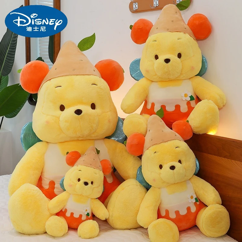 

Disney 2025 Kawaii Lemon Winnie The Pooh Plush Doll Comfort Pillow Home Decoration Best Gift for Friends Christmas Gift
