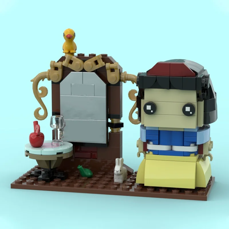 194 قطعة MOC سنو وايت Brickheadzed نموذج اللبنات العمارة الإبداعية هدايا عيد الميلاد فكرة الطوب الاطفال اللعب عيد ميلاد #2
