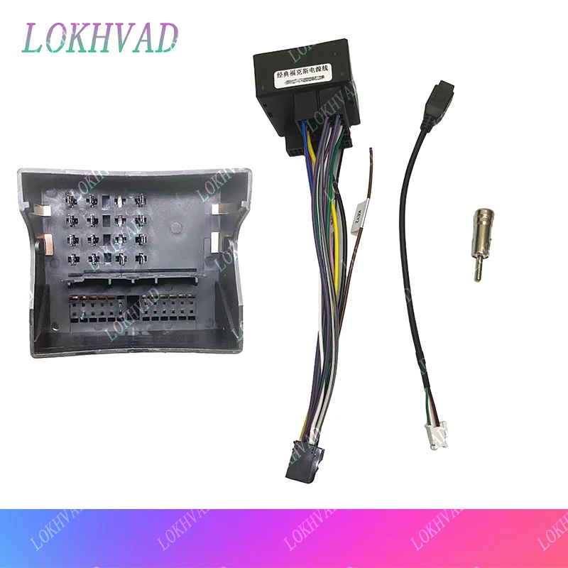 QuadLock Wiring Harness 16 Pin Plug Radio Adapter Antenna Car Head Unit  Connector Cable for Ford Focus mk2 Mondeo mk3 S-max