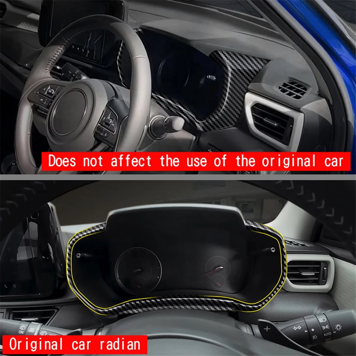 Panel Interior Instrumen Bingkai S N Trim Instrumen Mobil untuk Suzuki SWIFT 2024 2025 RHD Hitam