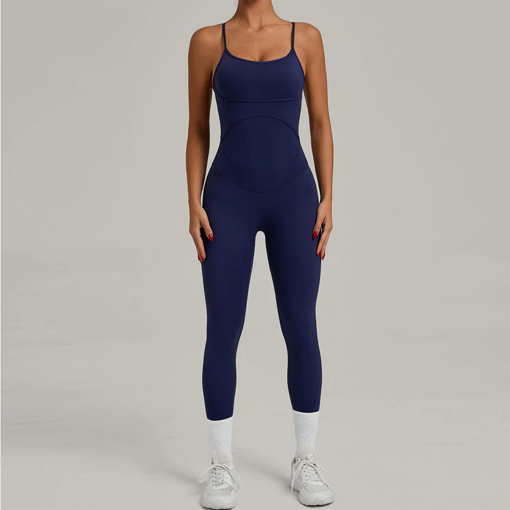 JUREN-mono deportivo para mujer, chándal deportivo para correr, traje de Yoga de una pieza, conjunto sin espalda, peleles, ropa de gimnasio