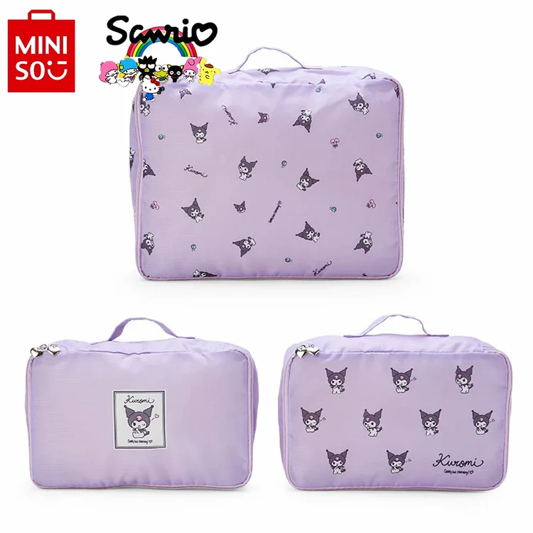 

Sanrio New Luggage Bag Fashion High Quality Women's Handheld Storage Bag Cartoon Large Capacity Three Piece Travel Storage Bag