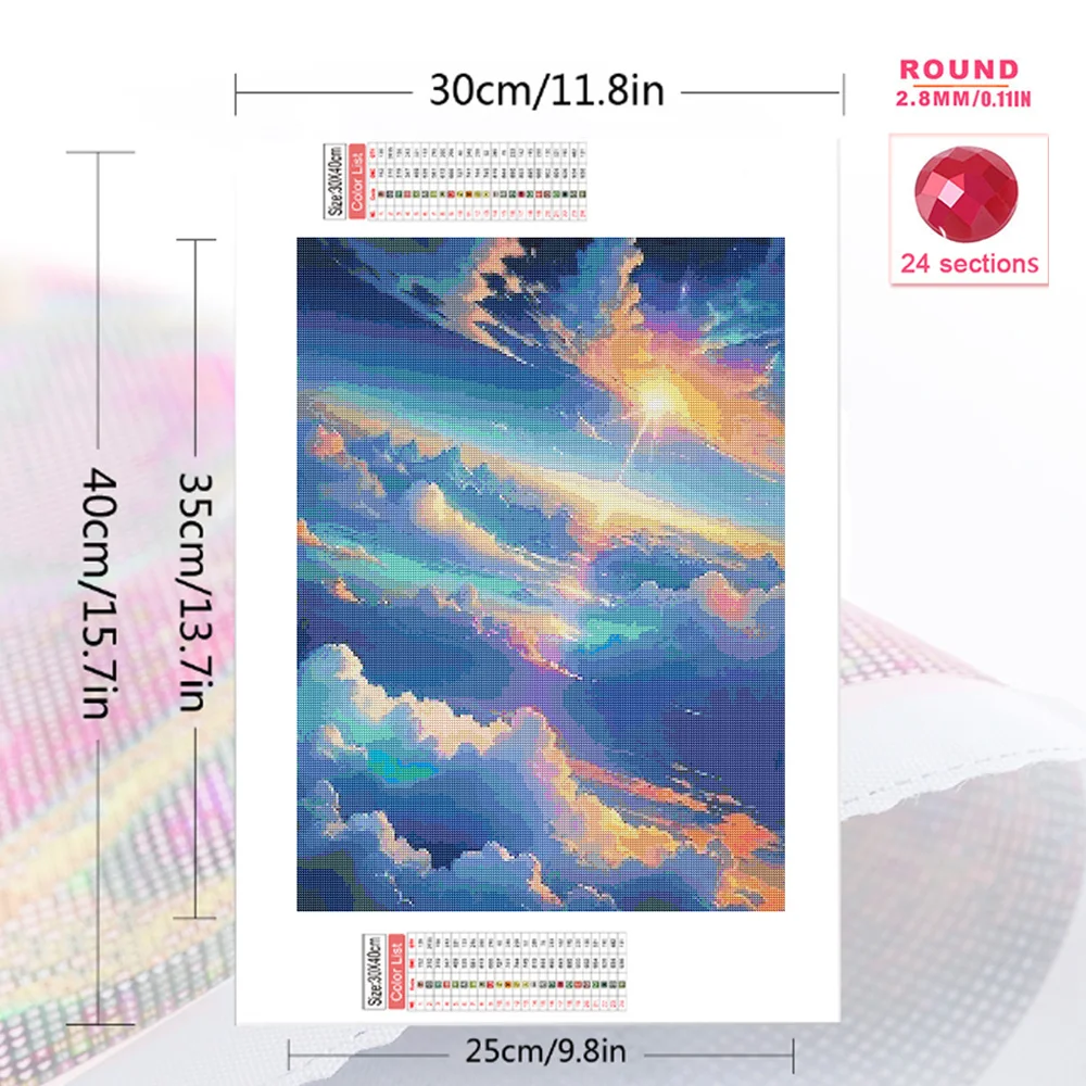 AZQSD Diamond Painting New Arrival Sunset Landscape Full Round Drill Rhinestones Seaside Beach Embroidery Home Decor